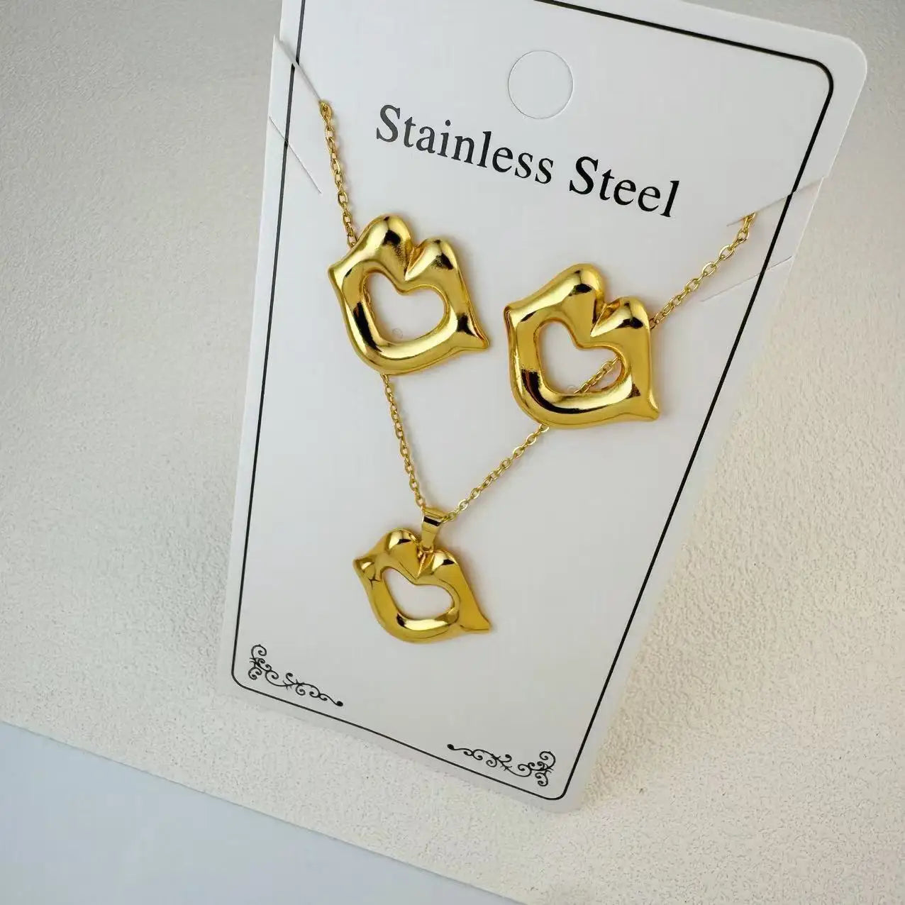 Custom 18K Gold Plated Stainless Steel Jewelry Set | MOQ 2