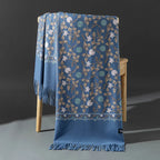 Embroidered Winter Polyester Scarf | Floral Design | Tassel Finish | 1 MOQ | Modest Fashion