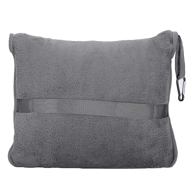 2-in-1 Travel Pillow Blanket | Custom Logo, 100 Pcs MOQ | OEKO-BSCI Certified
