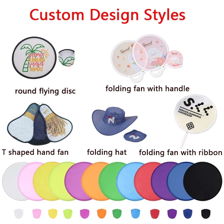 Custom Foldable Hand Fan with Logo | Bulk MOQ 500