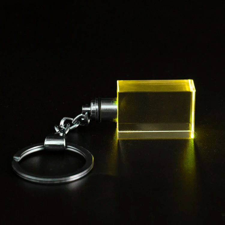 Custom Crystal Keychain with Engraving | MOQ 10 Pcs