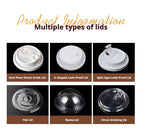 Wholesale Custom Printed Clear PET Plastic Cup with Lid for Iced Coffee