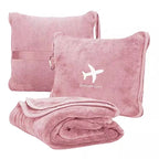 Custom Travel Pillow Blankets with Logo – 2-in-1, 300 MOQ