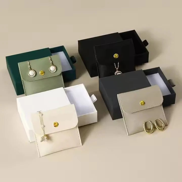 Custom Leather Jewelry Box with Deboss Logo | 500 MOQ Bulk Packaging for Retail & Gifts