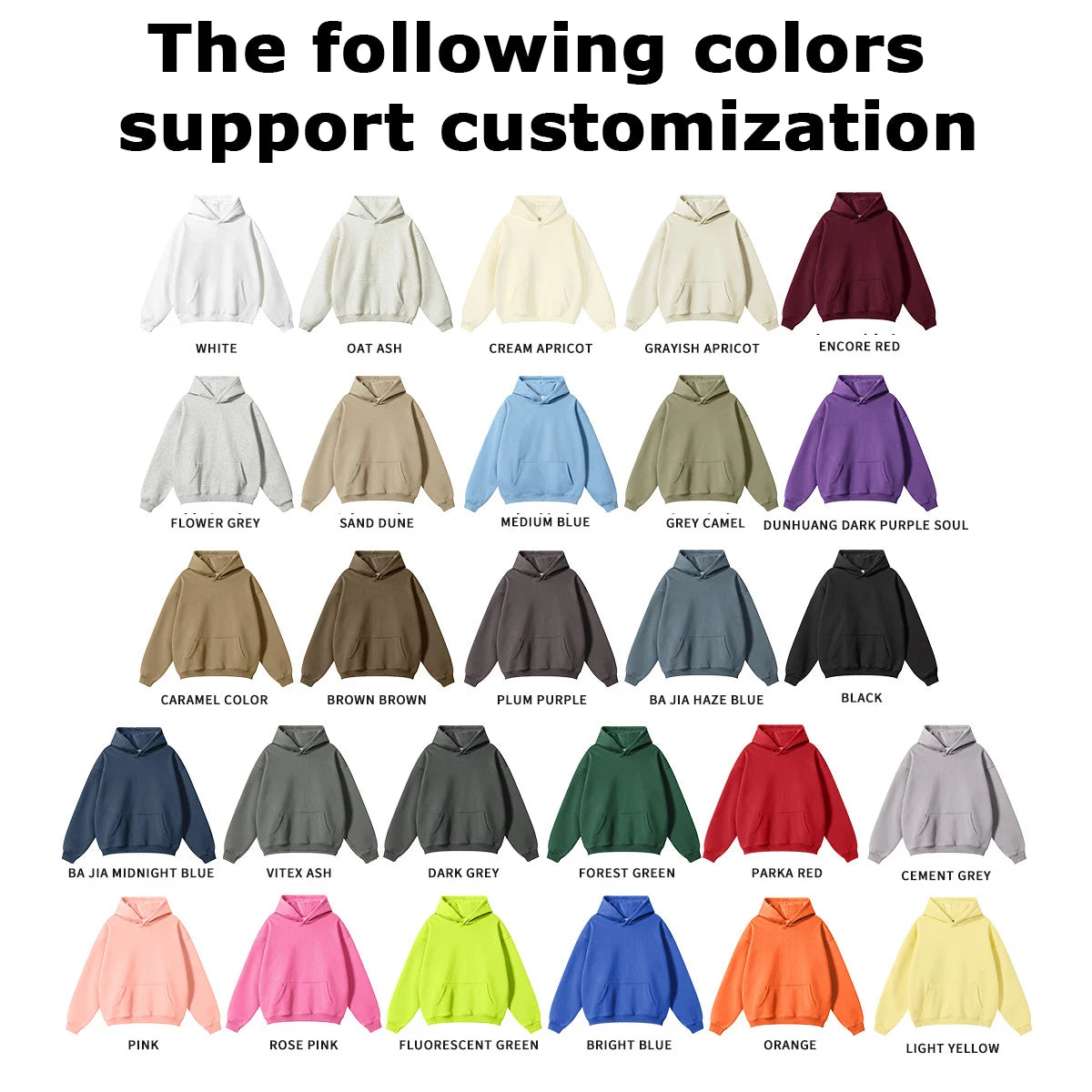 Thick Cotton Fleece Hoodie for Custom Printing (Oversized Fit)