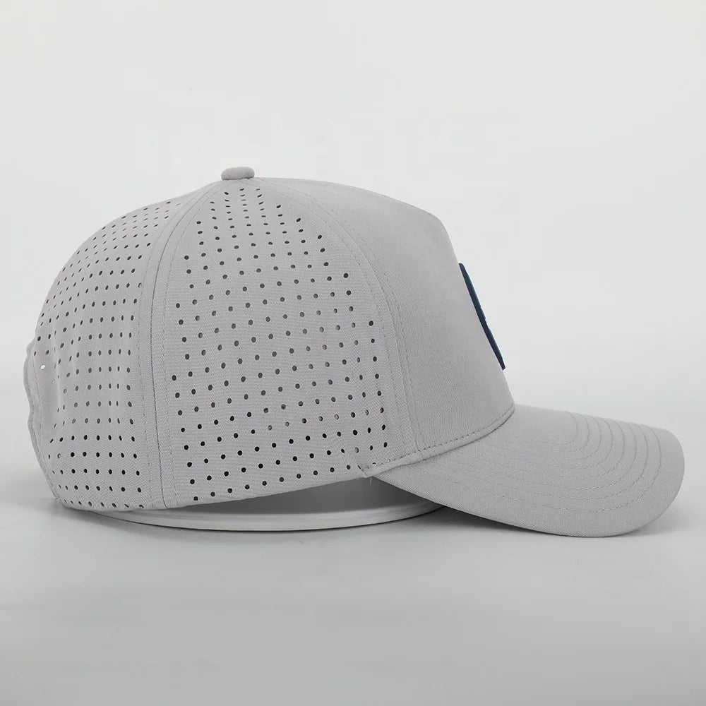 Custom 5-Panel Performance Hats | Laser Cut Ventilation & Waterproof | 50-Piece MOQ | Sports Team