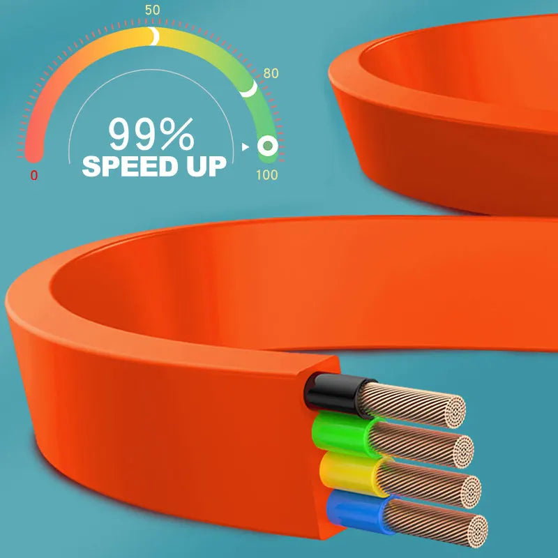 Custom Multi-Connector Charging Cable with Printed Logo Disc