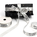 Custom Printed Satin Ribbon | 64 Colors | Gold Foil Logo | 5000m MOQ