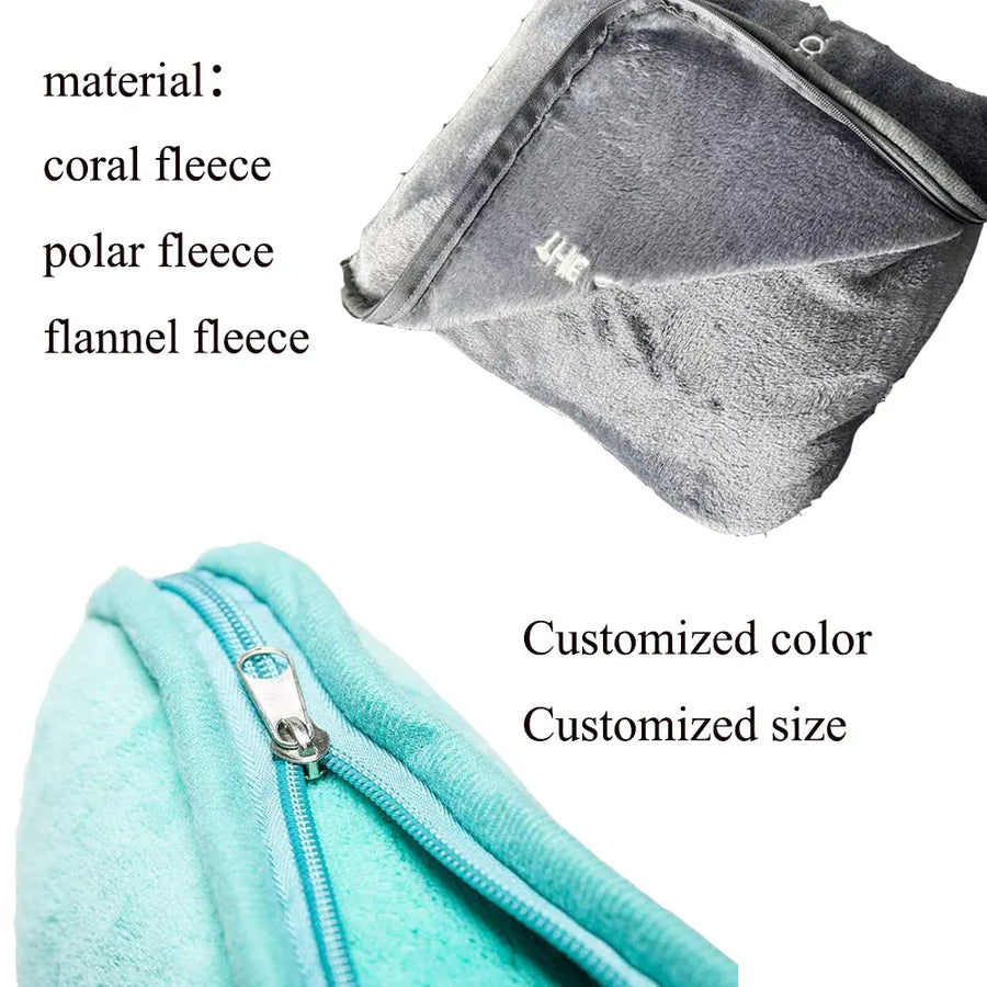 Custom Travel Pillow Blankets with Logo – 2-in-1, 300 MOQ