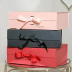 Custom Folding Magnetic Gift Box with Ribbon | Collapsible, 1,000 MOQ, Gold Foil