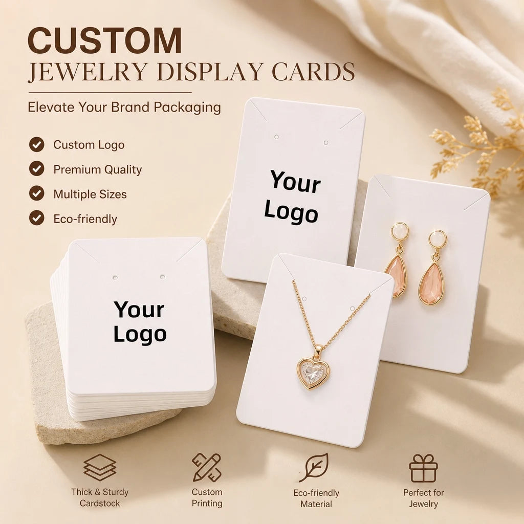 Custom Jewelry Packaging Cards with Hot Stamping | MOQ 1,000 | 31-Day Lead Time