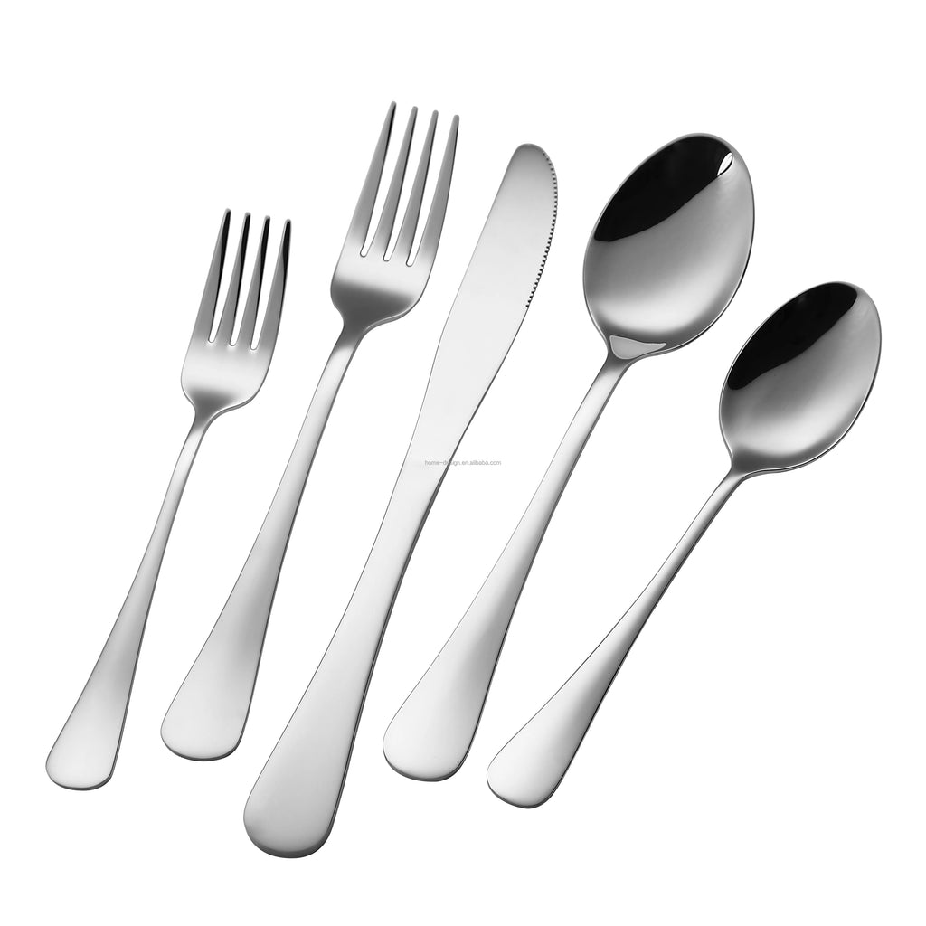 24 Pcs Gold Stainless Steel Flatware Set | 1,000 Box MOQ | Wholesale Cutlery
