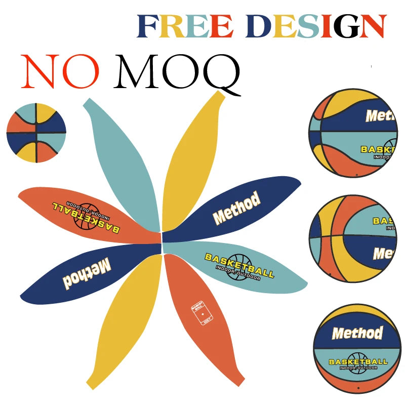 Custom Logo Basketball with PU Cover | Size 5 6 7 MOQ 20
