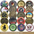 Custom 3D Challenge Coins Zinc Alloy | Gold Silver Plated | 50pc MOQ