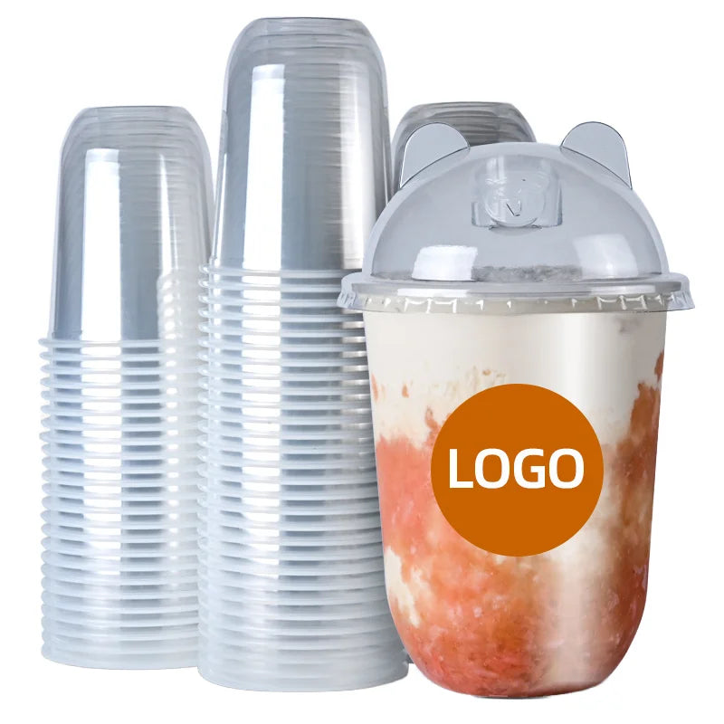 Custom Logo Takeaway Plastic Cups | Bulk MOQ 5000