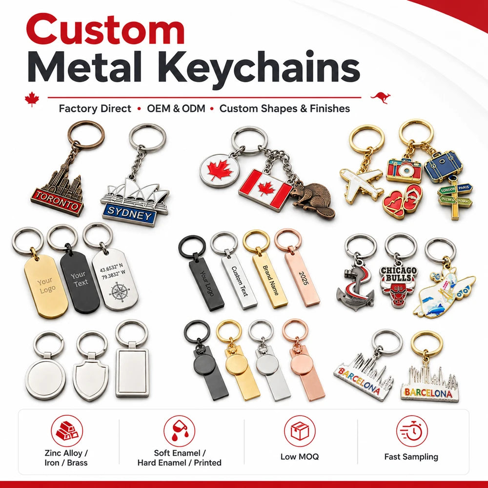 Custom Metal Keychains with Logo | Corporate Gifts Souvenirs