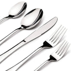 410 Stainless Steel Flatware Set | Mirror Polish | 50 MOQ | Modern Style