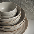 Custom Speckle Dinnerware Set — 30 MOQ, Microwave/Dishwasher Safe