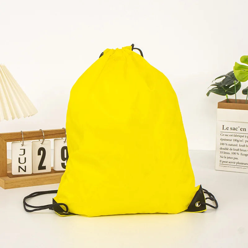 Custom Microfiber Synthetic Leather Drawstring Bag: Waterproof, Thermal Print Logo, MOQ 50 for Gym & Camping