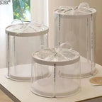 Transparent PET Cake Box | Tall Clear Display Box | Wholesale Bakery Packaging