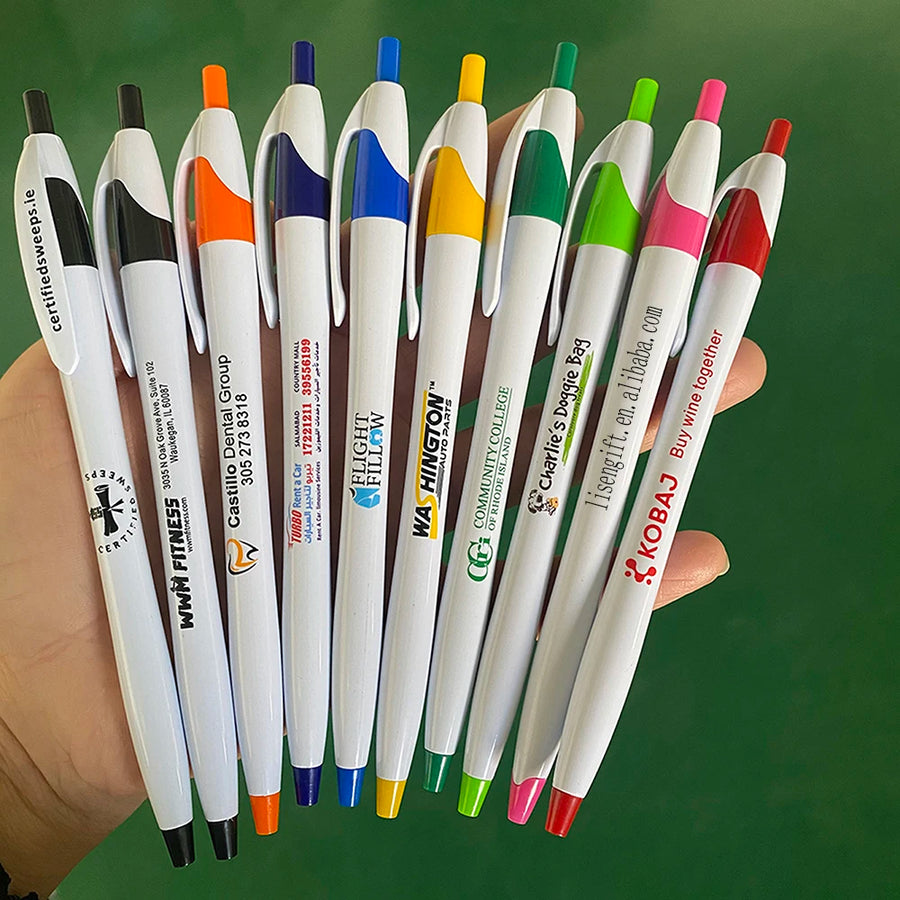 Custom Promotional Pens: 50 MOQ, 10-Day Lead, EN71/REACH | 1.0mm Ballpoint with Logo