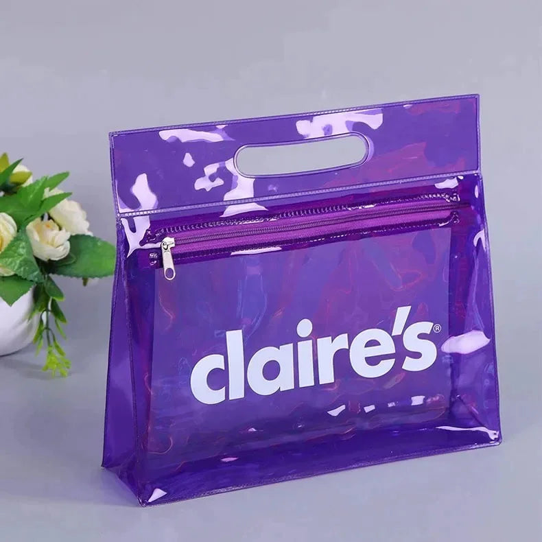 Custom Waterproof PVC Cosmetic Bag | Clear Makeup with Logo