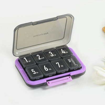 Custom 8 Grid Weekly Pill Box | 120 Pcs MOQ BPA Free Travel Organizer