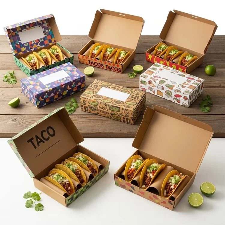 Custom Taco Box with Logo | 500 MOQ | 10-Day Lead Time