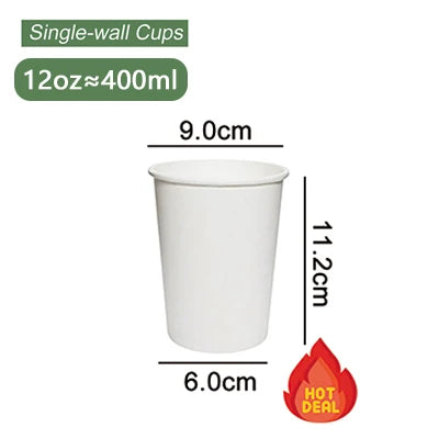 8oz Custom Printed Double Wall Paper Coffee Cups with Lids | MOQ 5000
