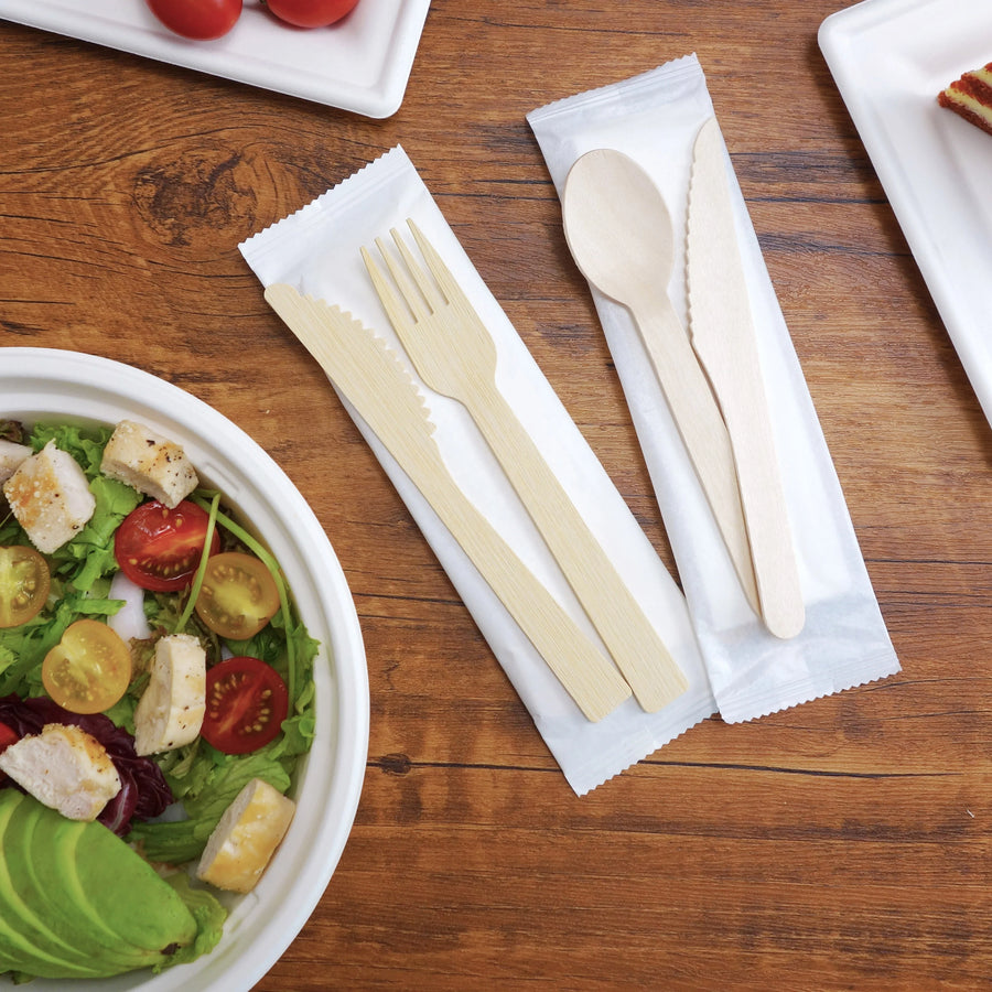 Bamboo Disposable Cutlery Set 170mm | 50,000 MOQ | Biodegradable