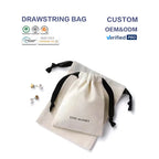 Custom Canvas Drawstring Bags with Logo | 100 MOQ for Jewelry & Gift Packaging