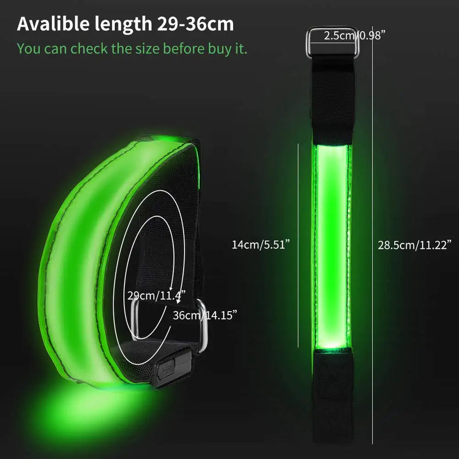 Custom LED Safety Armband with Logo | MOQ 1 pc