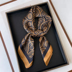 Square Silk Scarf | Digital Print | Custom Logo | 100 MOQ | Women's Fashion