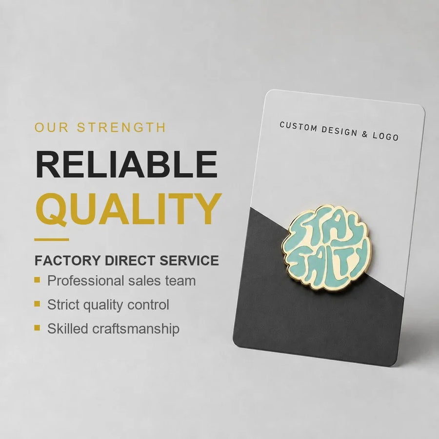 Custom Enamel Pin Backing Cards | MOQ 100 Pcs