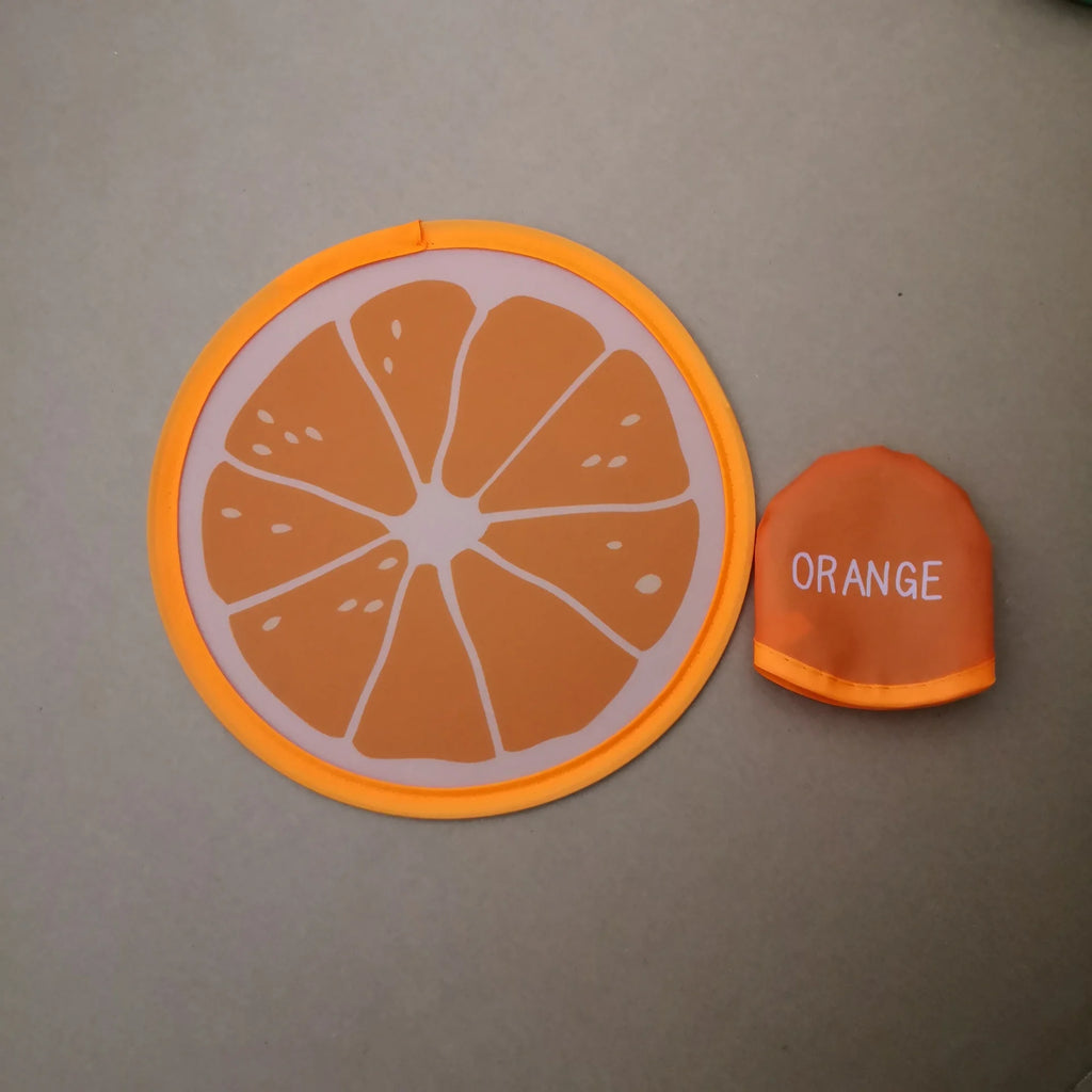 Plastic Film Custom Printed Soft Pet Flying Disc Round Nylon Hand Folding Fan with Pouch