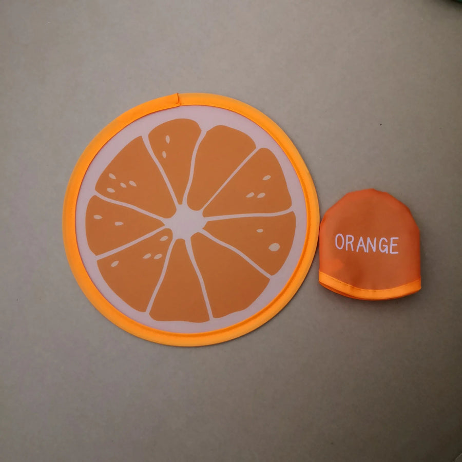 Plastic Film Custom Printed Soft Pet Flying Disc Round Nylon Hand Folding Fan with Pouch