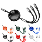 Custom Multi-Connector Charging Cable with Printed Logo Disc
