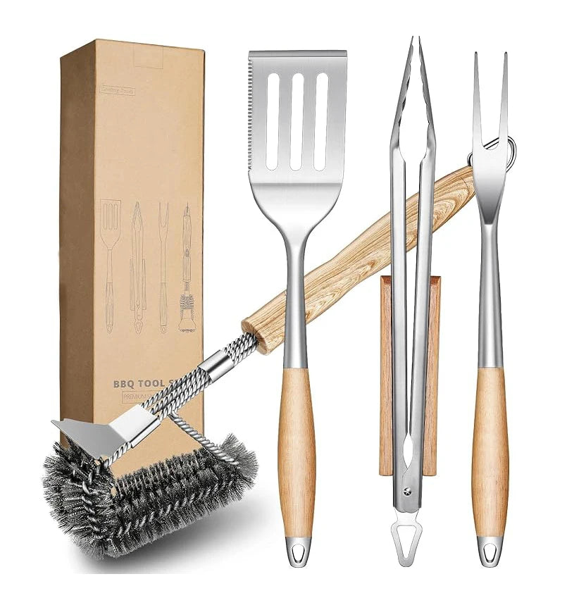 Custom Wood Handle BBQ Tool Set with Giftbox | Bulk Procurement Accessories