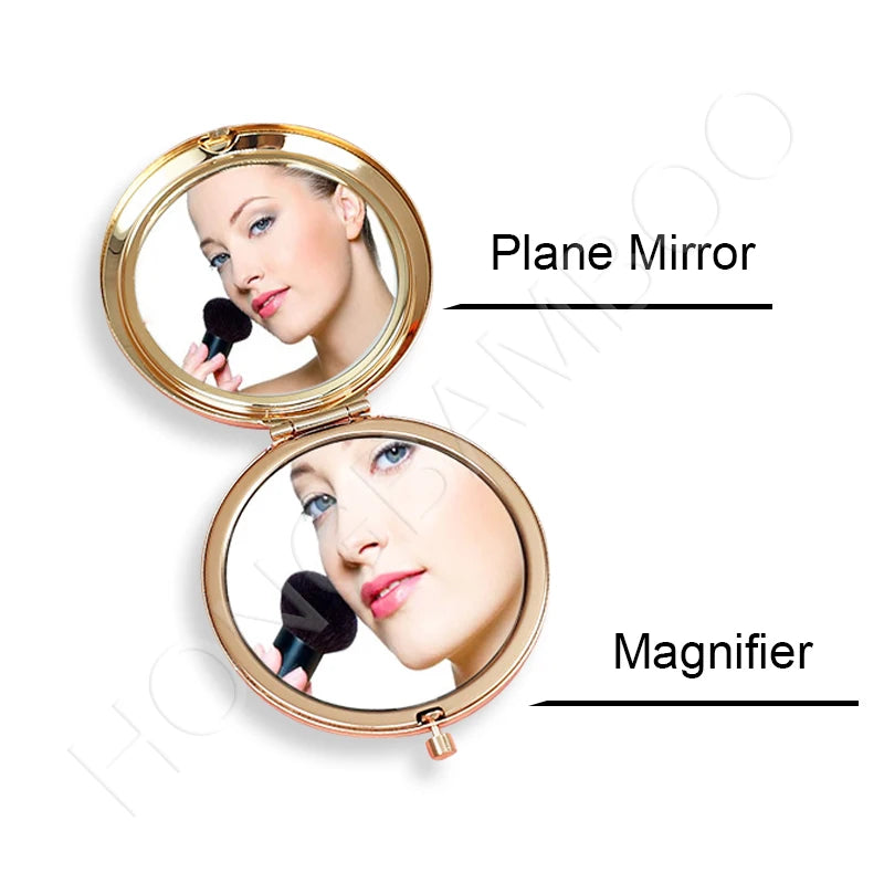 Personalized Pocket Mirrors with Name | Rose Gold | MOQ 100 pcs
