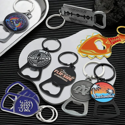 Custom Zinc Alloy Bottle Opener Keychain | 2D 3D Logo