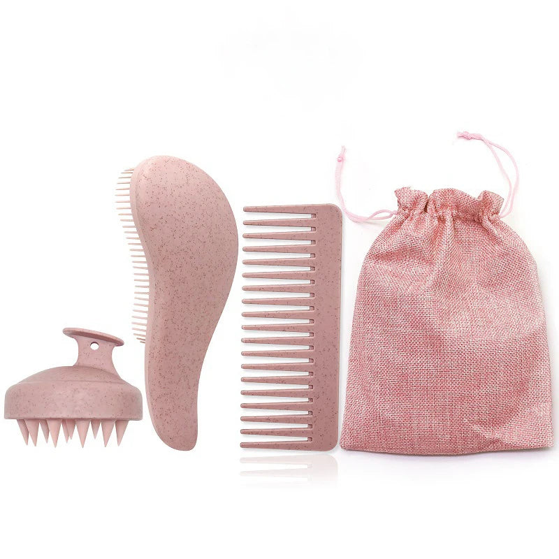 Custom Hair Brush Set with Logo | 50 MOQ | Eco-Friendly