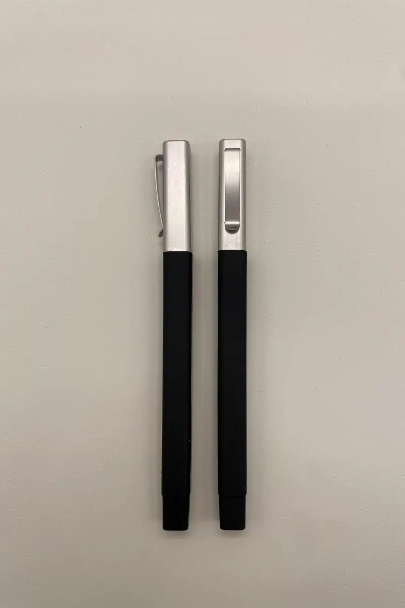 Custom Luxury Gold Clip Pen | Rubber Grip | 100pc MOQ | Hotel Promo