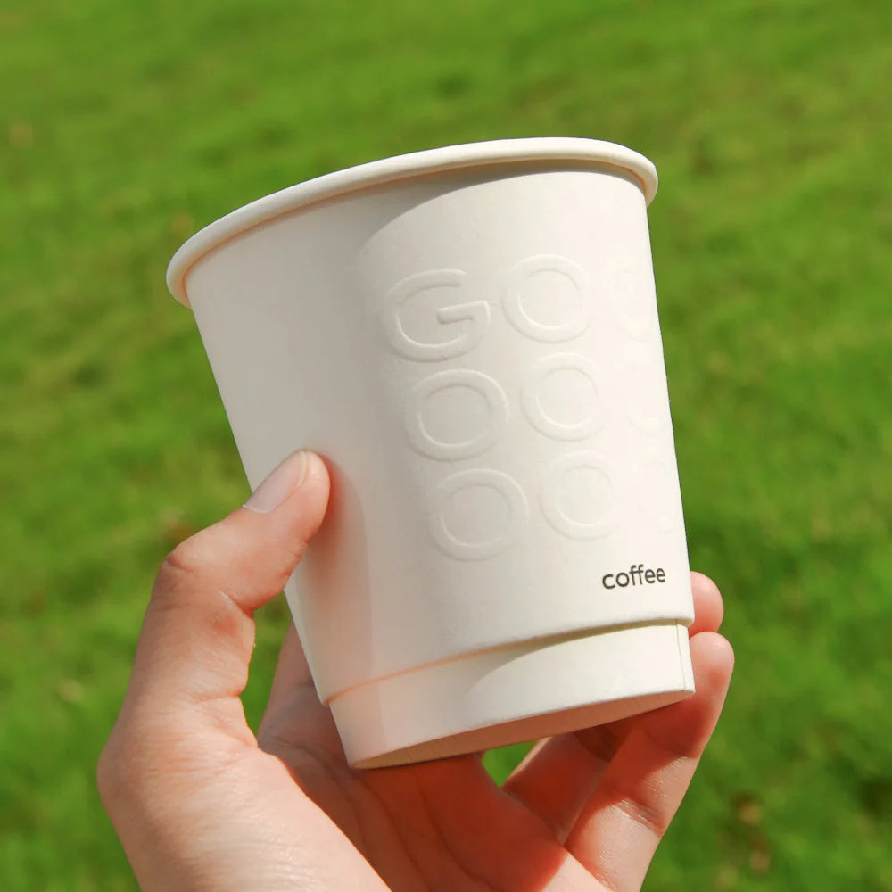 Custom Double Wall Paper Cups with Logo | MOQ 500