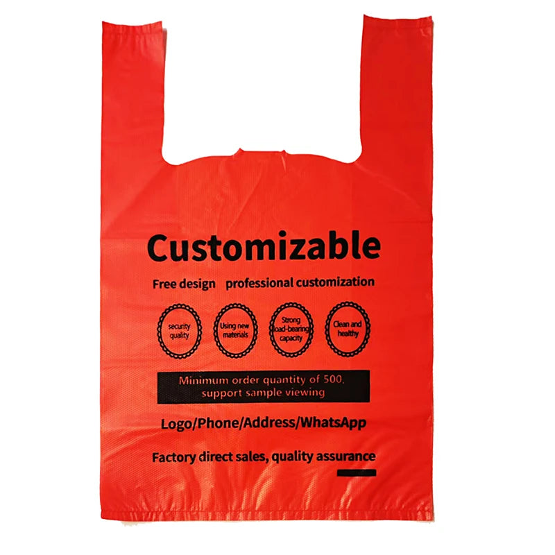 Custom Logo HDPE Shopping Bags | Reusable Supermarket Bags