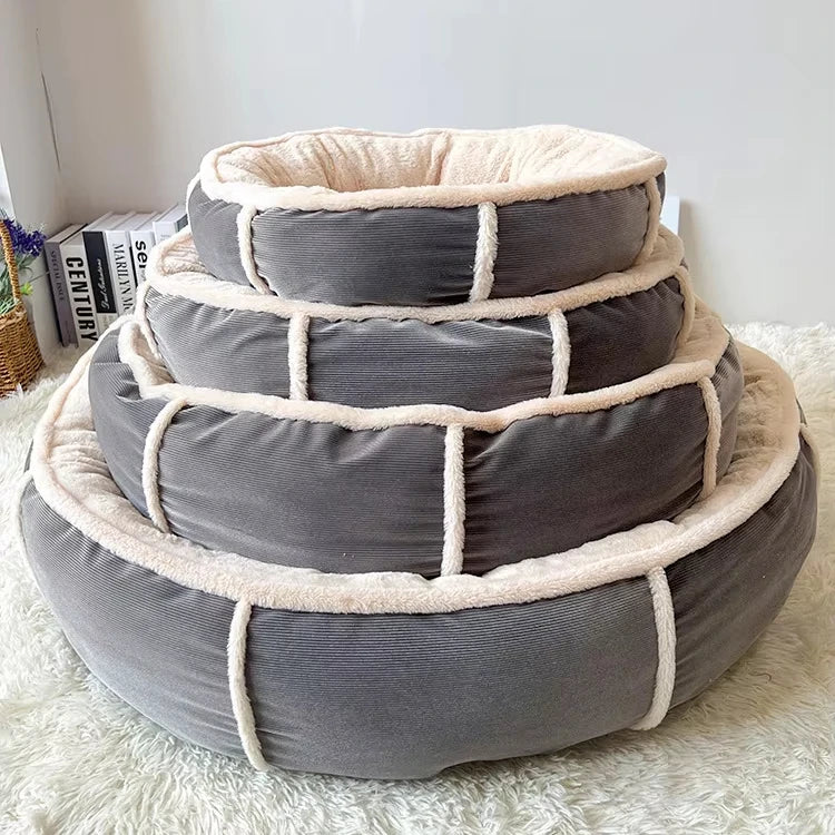 Wholesale Manufacturer Custom Logo Donut Round Product Dog Cat Pet Bed Accessories