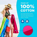 Custom 100% Cotton Striped Beach Towel for Travel, Yoga, Bath, Pool, and Resort Use