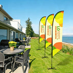 Custom Feather Flags with Logo | 50-Piece MOQ for Promotional Events & Trade Shows