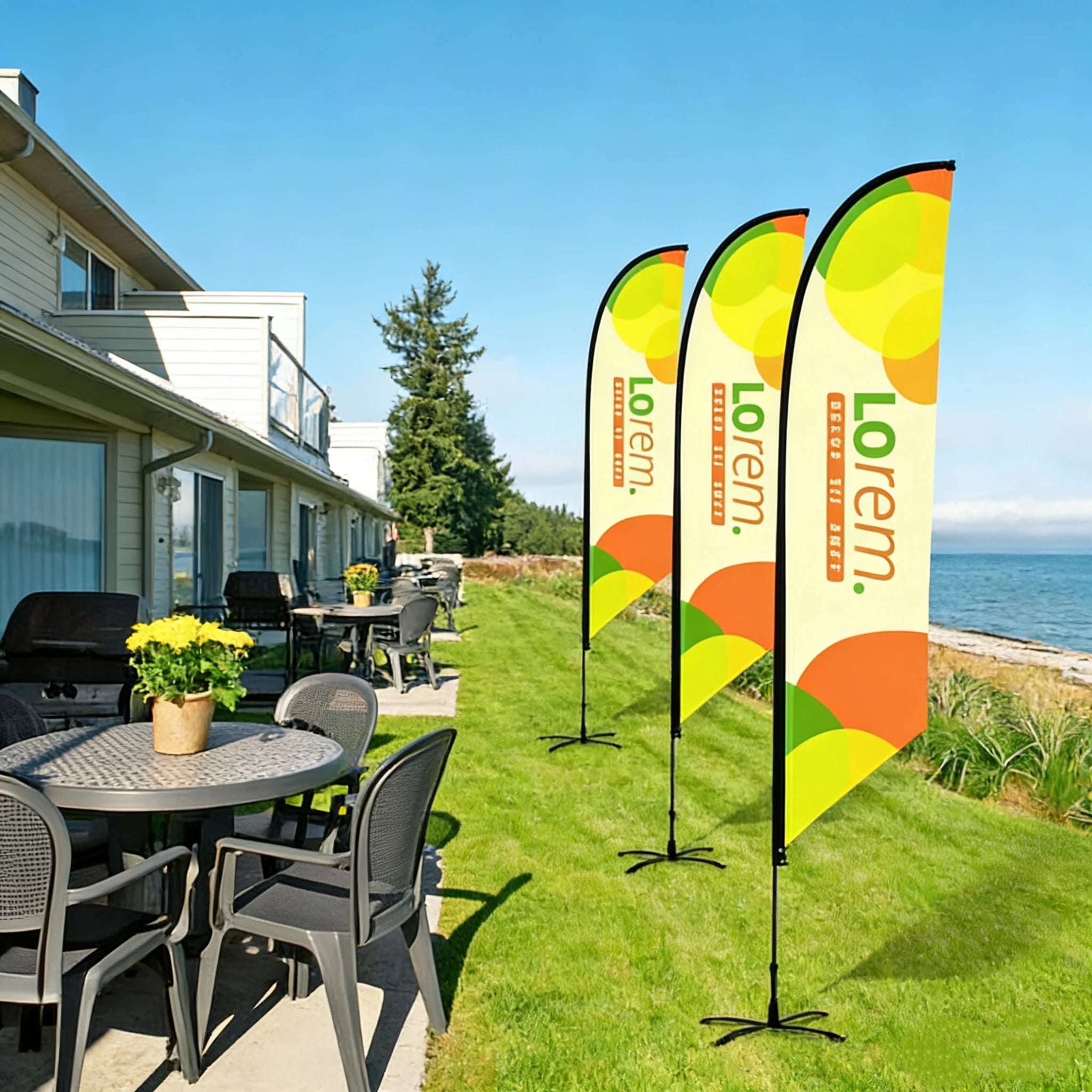 Custom Feather Flags with Logo | 50-Piece MOQ for Promotional Events & Trade Shows