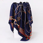 Custom Printed 90cm Square Scarf | 10 Pcs MOQ Wholesale Silk/Polyester Shawl