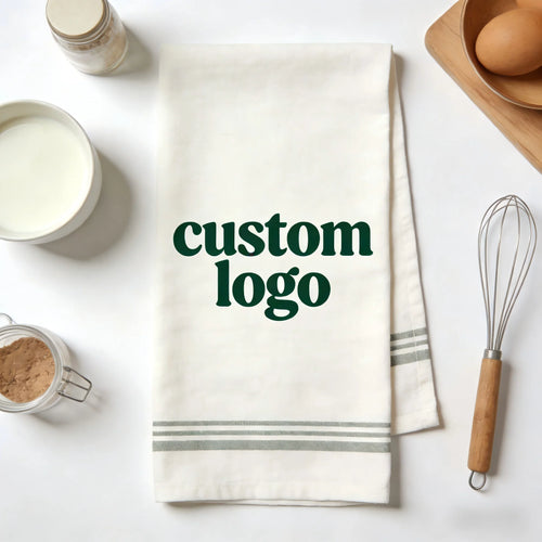 Custom Cotton Kitchen Tea Towels with Logo Wholesale | MOQ 1000